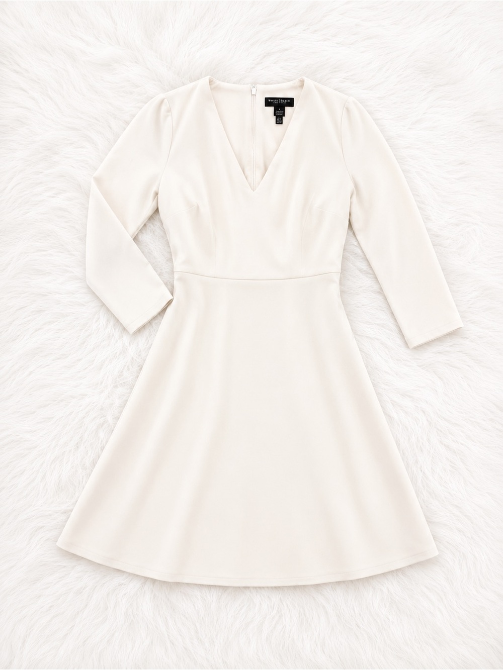 NWT Maggy London Horn Fit & Flare Dress Size 4 Elegant Minimalist Cocktail Dress